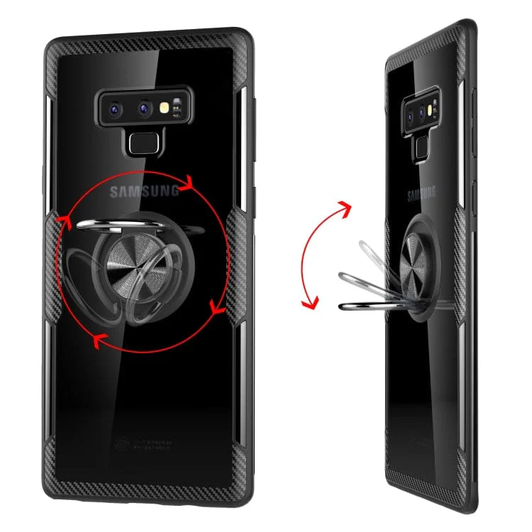 Samsung Galaxy Note 9 Acrylic Clear Rear Cover with Ring Grip, Stand - Image 2