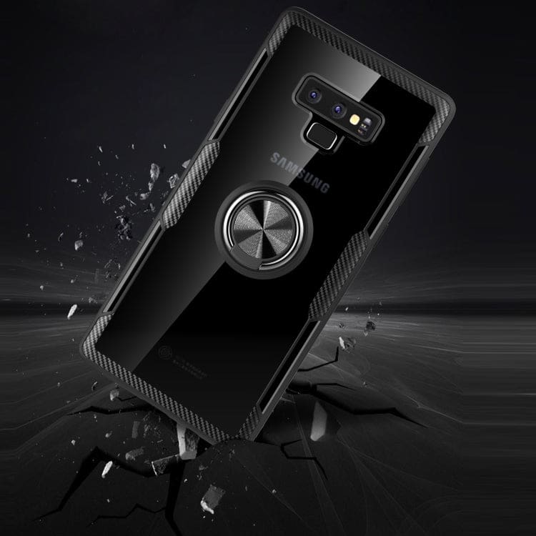 Samsung Galaxy Note 9 Acrylic Clear Rear Cover with Ring Grip, Stand - Image 6