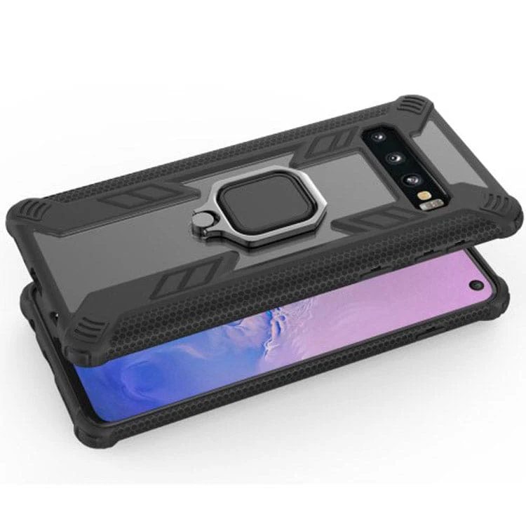 Samsung Galaxy S10 TPU + Transparent Cover with Ring/Stand - Image 5