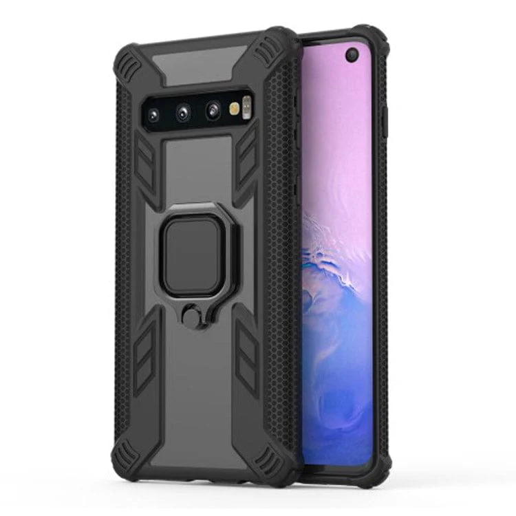 Samsung Galaxy S10 TPU + Transparent Cover with Ring/Stand - Image 8