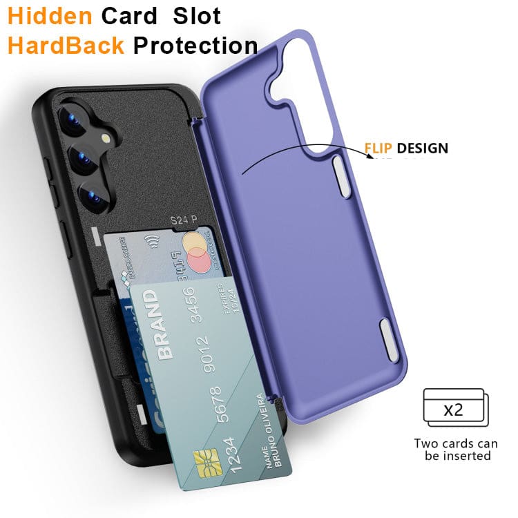 Samsung Galaxy S24 HardCase Card Holder Flip Cover - Image 2