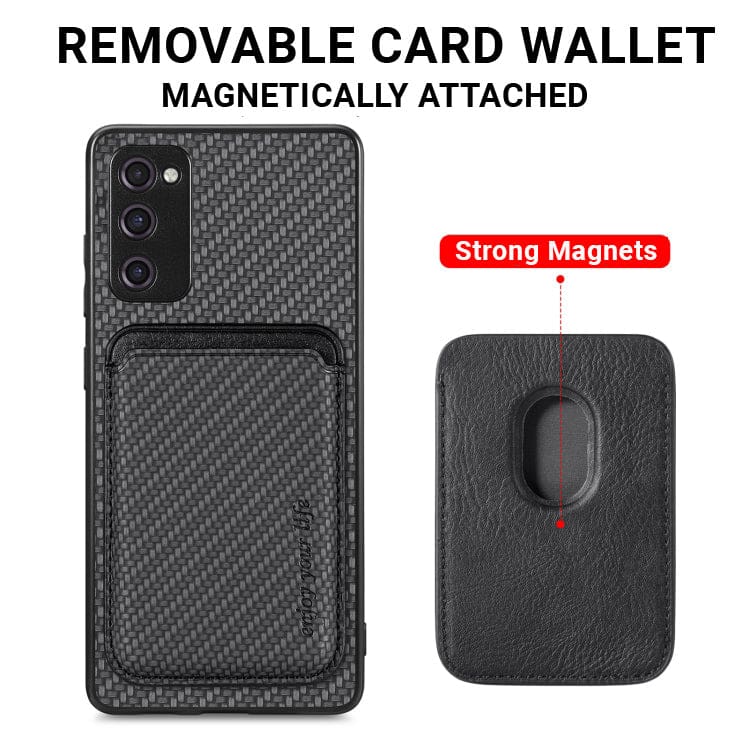 Samsung Galaxy S20+ Carbon Magsafe Cover with Removable Card Wallet - Image 4