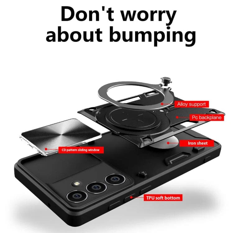 Samsung Galaxy S20 FE Hybrid Camera Shield Rugged Ring Protective Cover - Image 2