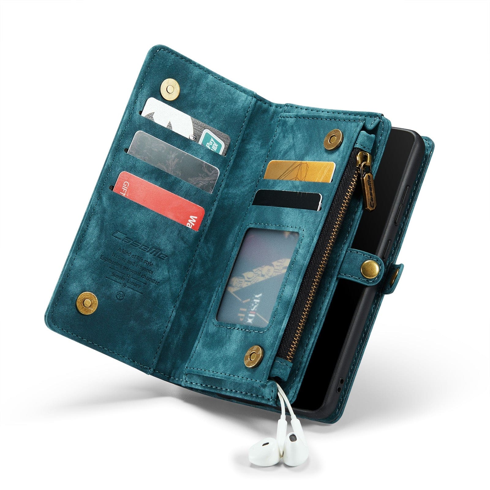Samsung Galaxy S21 Ultra 5G CaseMe 008 2-In-1 Wallet with Detachable Cover, 8 Card Slots + Zip Pocket - Image 5