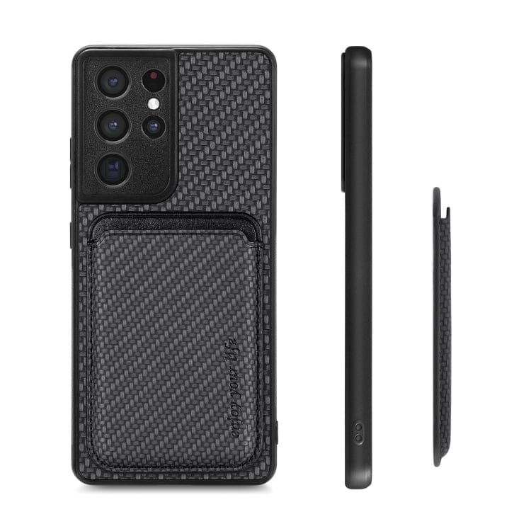 Samsung Galaxy S21 Ultra Carbon Magsafe Cover with Removable Card Wallet - Image 2