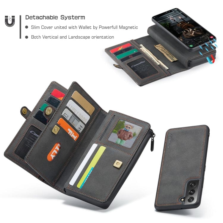Samsung Galaxy S22+ 5G CaseMe 018 Detachable Wallet, 16 Card Slots, 2in1 Design - Image 5