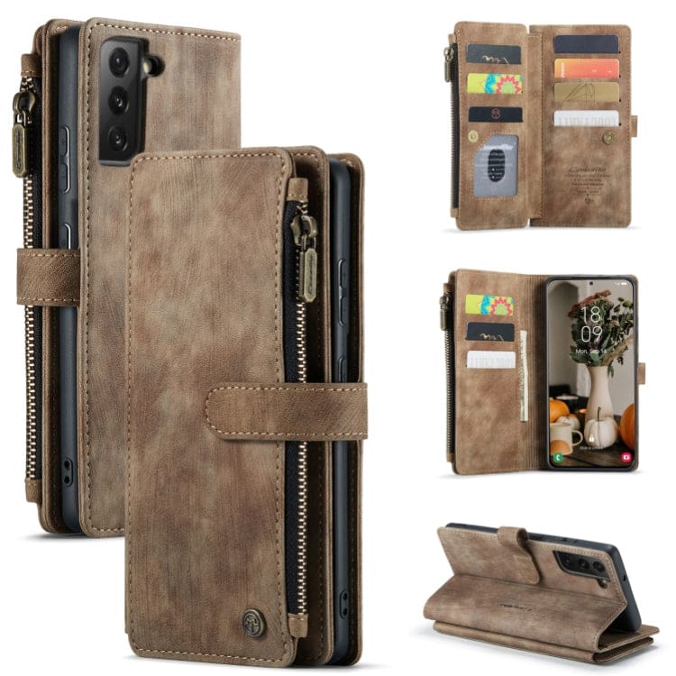 Samsung Galaxy S22+ 5G CaseMe C30 Multifunction Wallet, Zip Pocket, 7 Card Slots