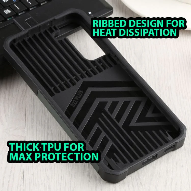 Samsung Galaxy S22 5G Protective Sliding Camera Cover, Metal Ring/Stand with Card Slot - Image 3