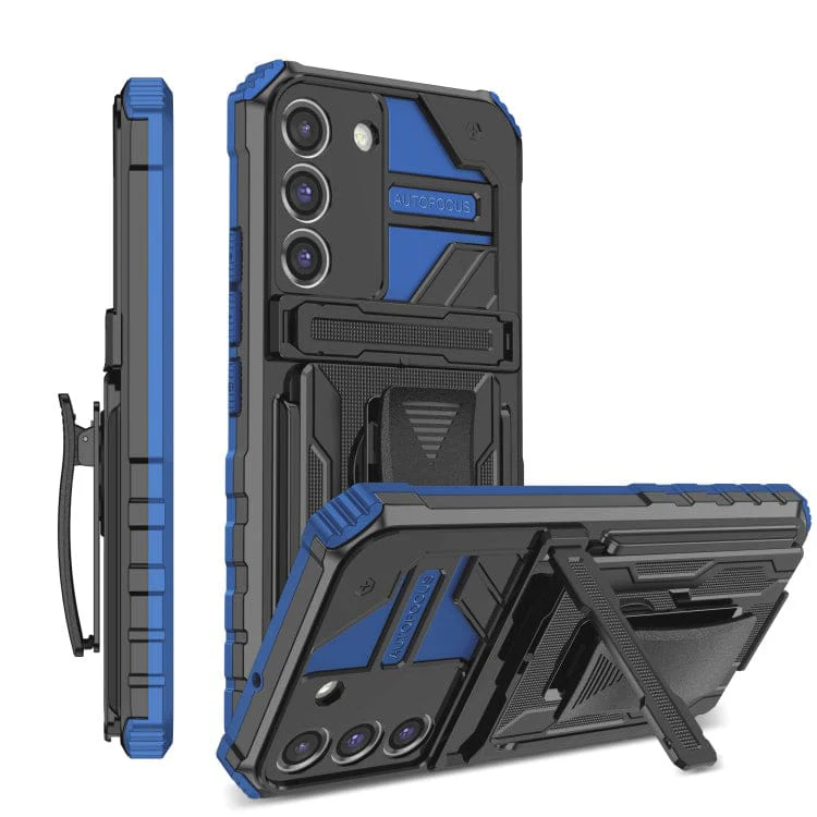 Samsung Galaxy S22 5G - Removeable Belt Clip Protective Rugged Cover, Fold Out Stand