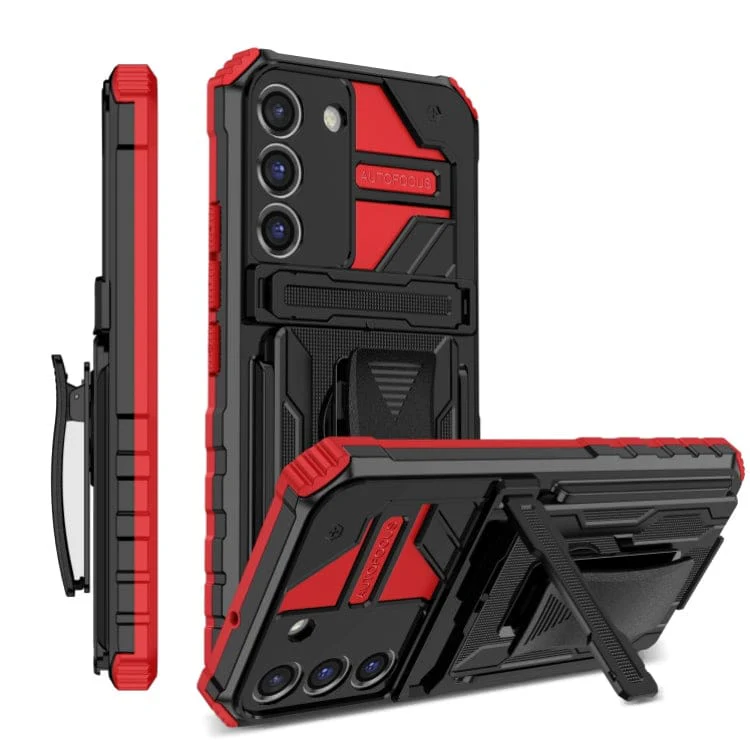 Samsung Galaxy S22 5G - Removeable Belt Clip Protective Rugged Cover, Fold Out Stand - Image 6