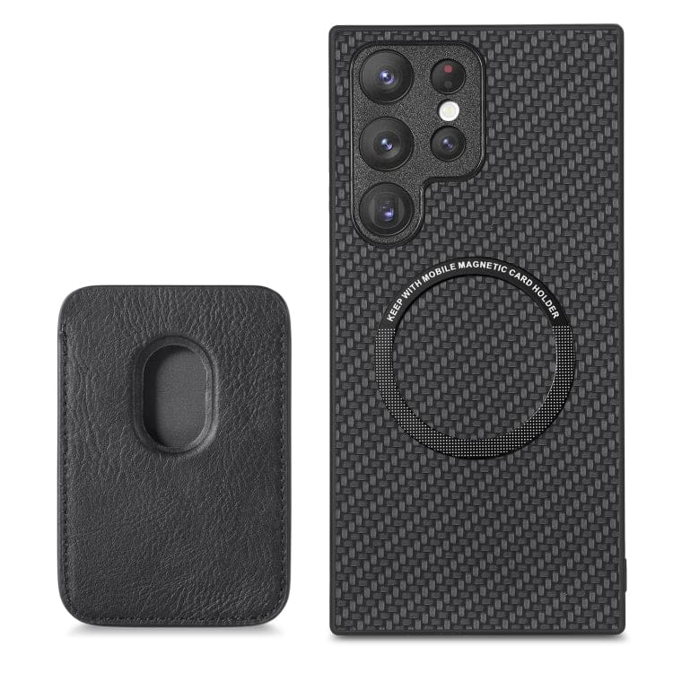 Samsung Galaxy S22 Carbon Magsafe Cover with Removable Card Wallet - Image 3