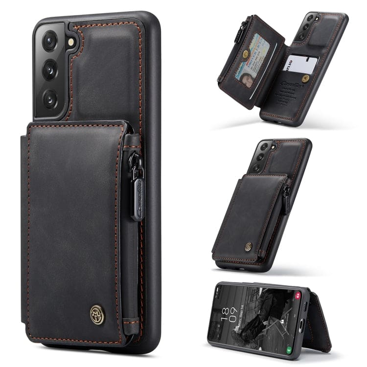 Samsung Galaxy S22 - CaseMe C20 Rear Zip Wallet Cover, Card Slots, RFID Blocking