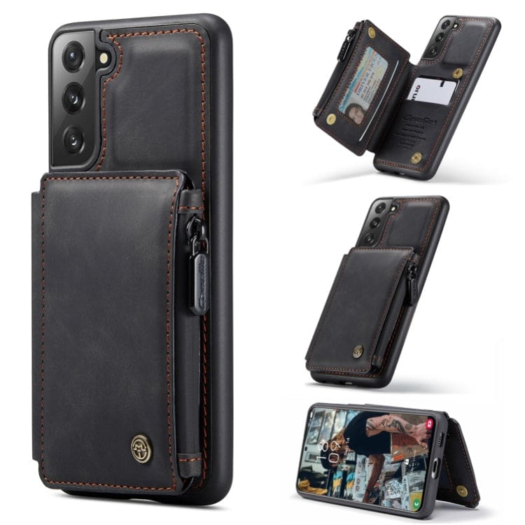 Samsung Galaxy S22+ - CaseMe C20 Rear Zip Wallet Cover, Card Slots, RFID Blocking