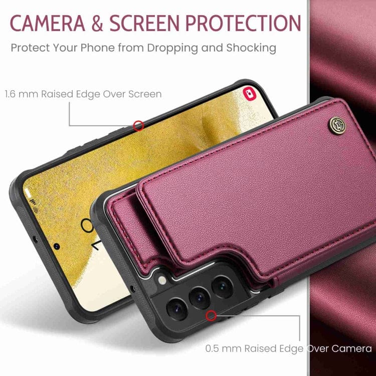 Samsung Galaxy S22+ CaseMe C22 Rear Wallet Cover with Card Slots - Image 3