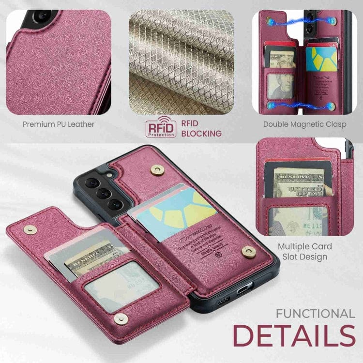 Samsung Galaxy S22+ CaseMe C22 Rear Wallet Cover with Card Slots - Image 4
