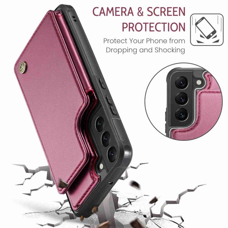 Samsung Galaxy S22+ CaseMe C22 Rear Wallet Cover with Card Slots - Image 5