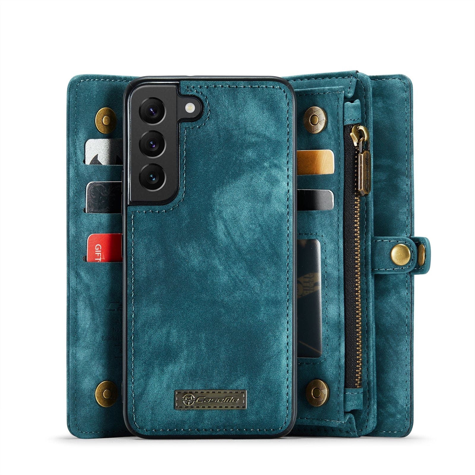 Samsung Galaxy S22+ CaseMe 008 2-In-1 Wallet with Detachable Cover, 8 Card Slots + Zip Pocket - Image 4