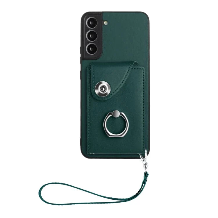 Samsung Galaxy S22 Rear 8 Card Wallet Cover with Ring/Stand - Image 2
