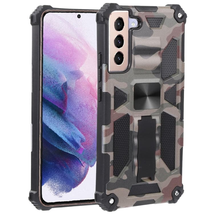 Samsung Galaxy S22+ Shockproof Camo Folding Stand Rugged Cover