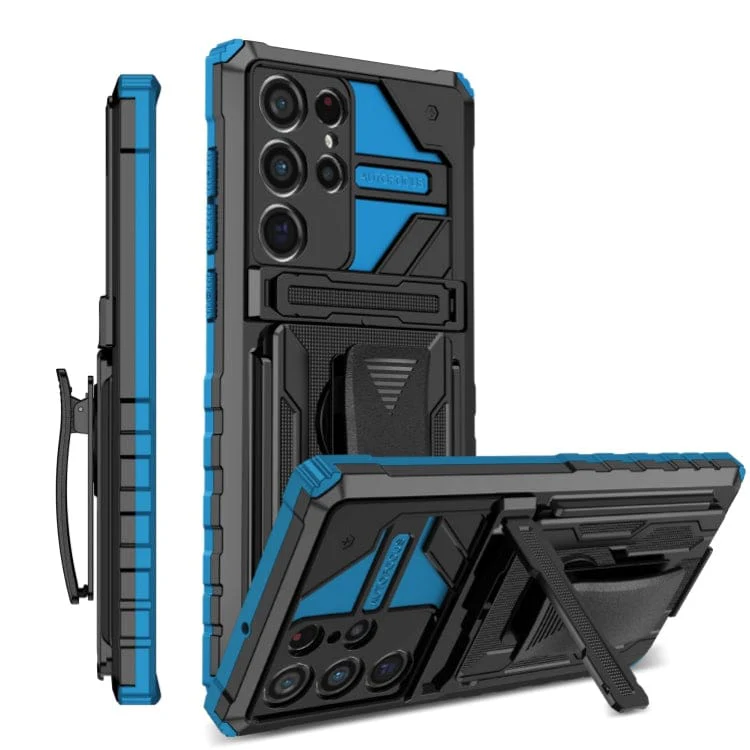 Samsung Galaxy S22 Ultra 5G Removeable Belt Clip Protective Rugged Cover, Fold Out Stand - Image 6
