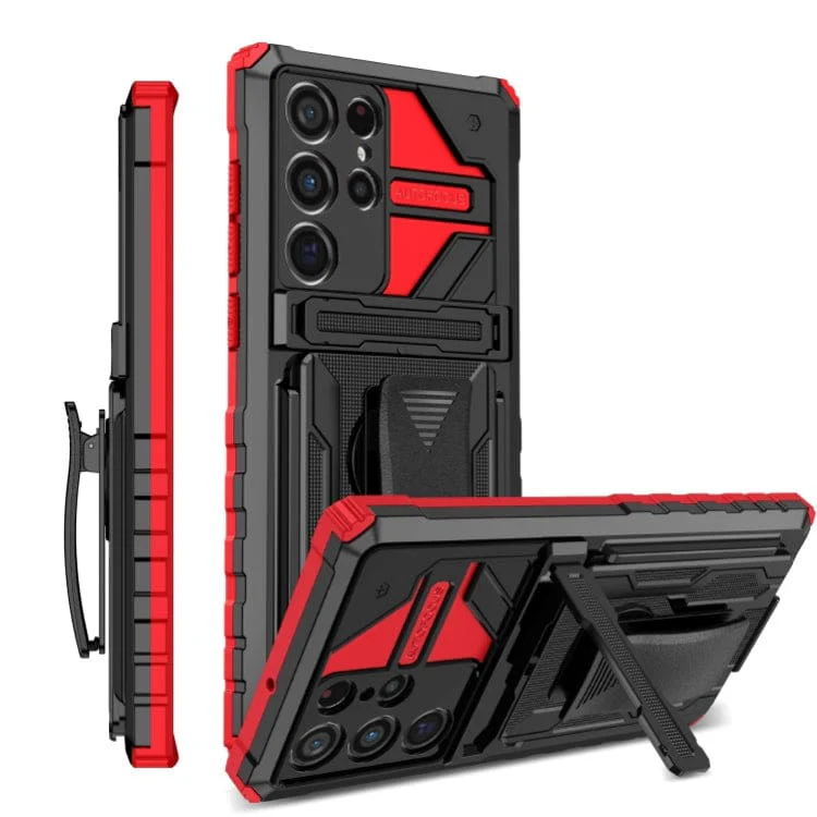 Samsung Galaxy S22 Ultra 5G Removeable Belt Clip Protective Rugged Cover, Fold Out Stand - Image 7