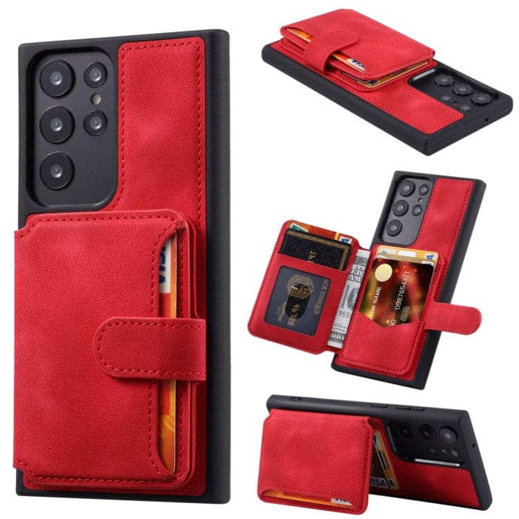 Samsung Galaxy S22 Ultra Deluxe Rear 5 Card Wallet Cover
