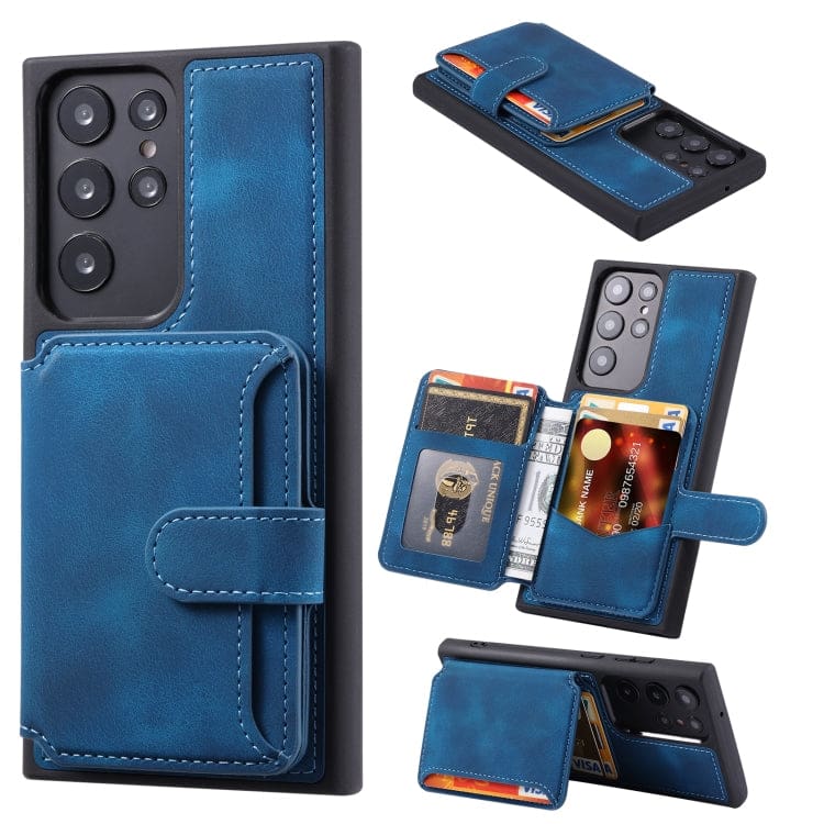 Samsung Galaxy S22 Ultra Deluxe Rear 5 Card Wallet Cover - Image 6