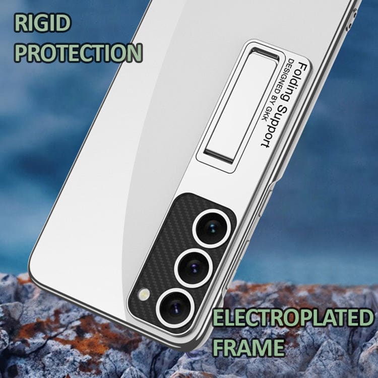 Samsung Galaxy S23 5G GKK Ultra-Thin Electroplated Cover with Stand - Image 4