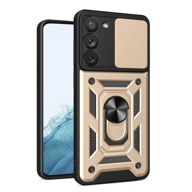 Samsung Galaxy S23 5G Rugged Protective Cover, Sliding Camera Cover, Metal Ring/Stand - Image 6