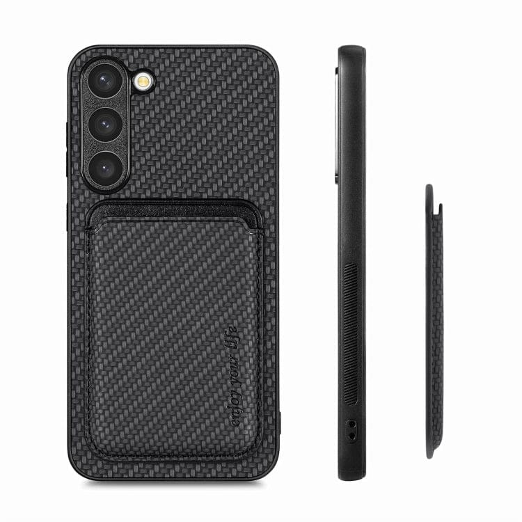 Samsung Galaxy S23+ Carbon Magsafe Cover with Removable Card Wallet - Image 4