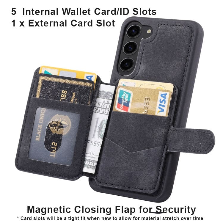 Samsung Galaxy S23+ Deluxe Rear 5 Card Wallet Cover - Image 2