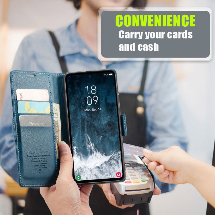 Samsung Galaxy S23 FE CaseMe 023 Wallet Flip Cover, RFID Protection, Card Holder - Image 3