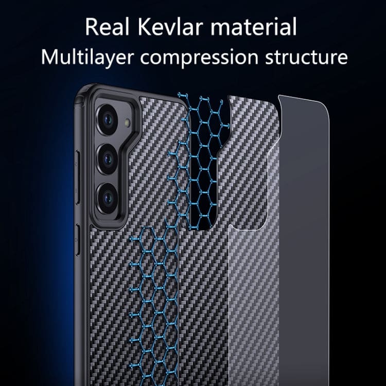 Samsung Galaxy S23 Kevlar Carbon Maximum Protection Rear Cover - Image 6