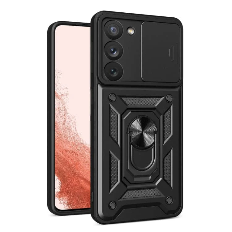 Samsung Galaxy S23 PLUS 5G Rugged Protective Cover, Sliding Camera Cover, Metal Ring/Stand - Image 6