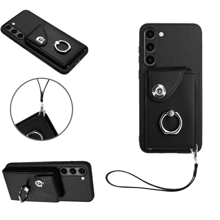 Samsung Galaxy S23+ Rear 8 Card Wallet Cover with Ring/Stand - Image 6