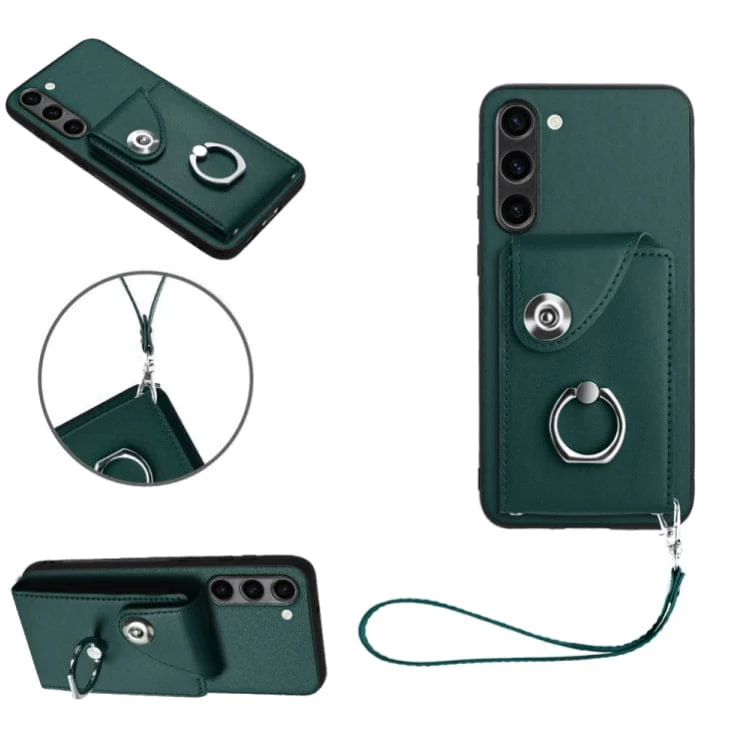 Samsung Galaxy S23 Rear 8 Card Wallet Cover with Ring/Stand