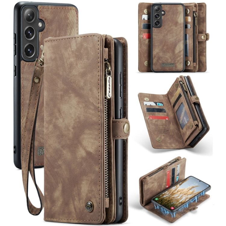 Samsung Galaxy S24 FE CaseMe 008 2-In-1 Wallet with Detachable Cover, 8 Card Slots + Zip Pocket - Image 7