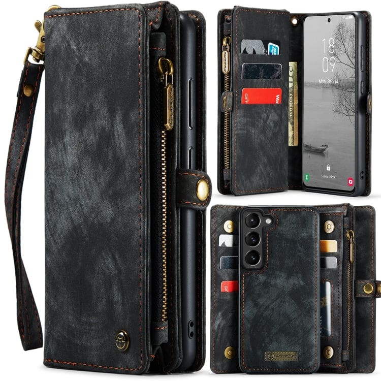 Samsung Galaxy S24 FE CaseMe 008 2-In-1 Wallet with Detachable Cover, 8 Card Slots + Zip Pocket - Image 8