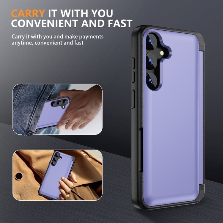 Samsung Galaxy S24+ HardCase Card Holder Flip Cover - Image 5