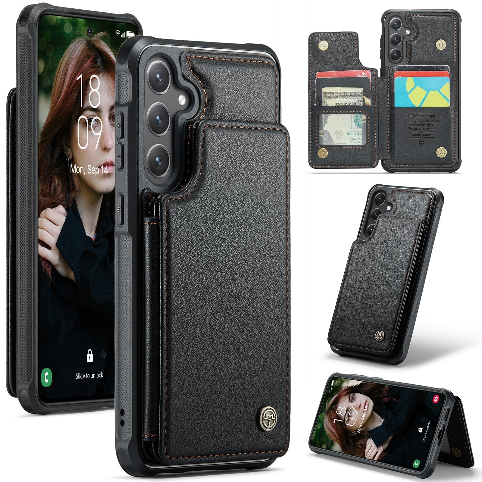 Samsung Galaxy S24+ / S25+ CaseMe C22 Rear Wallet Cover with Card Slots
