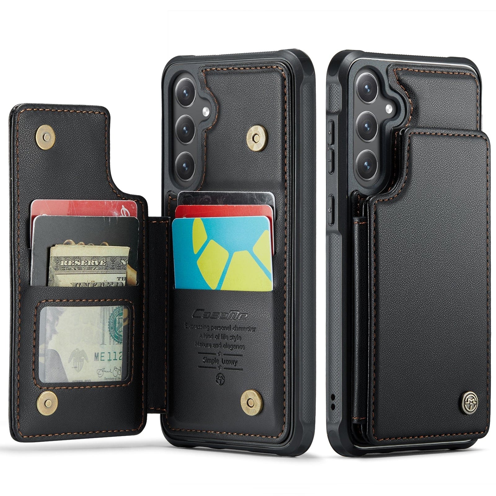 Samsung Galaxy S24+ / S25+ CaseMe C22 Rear Wallet Cover with Card Slots - Image 6