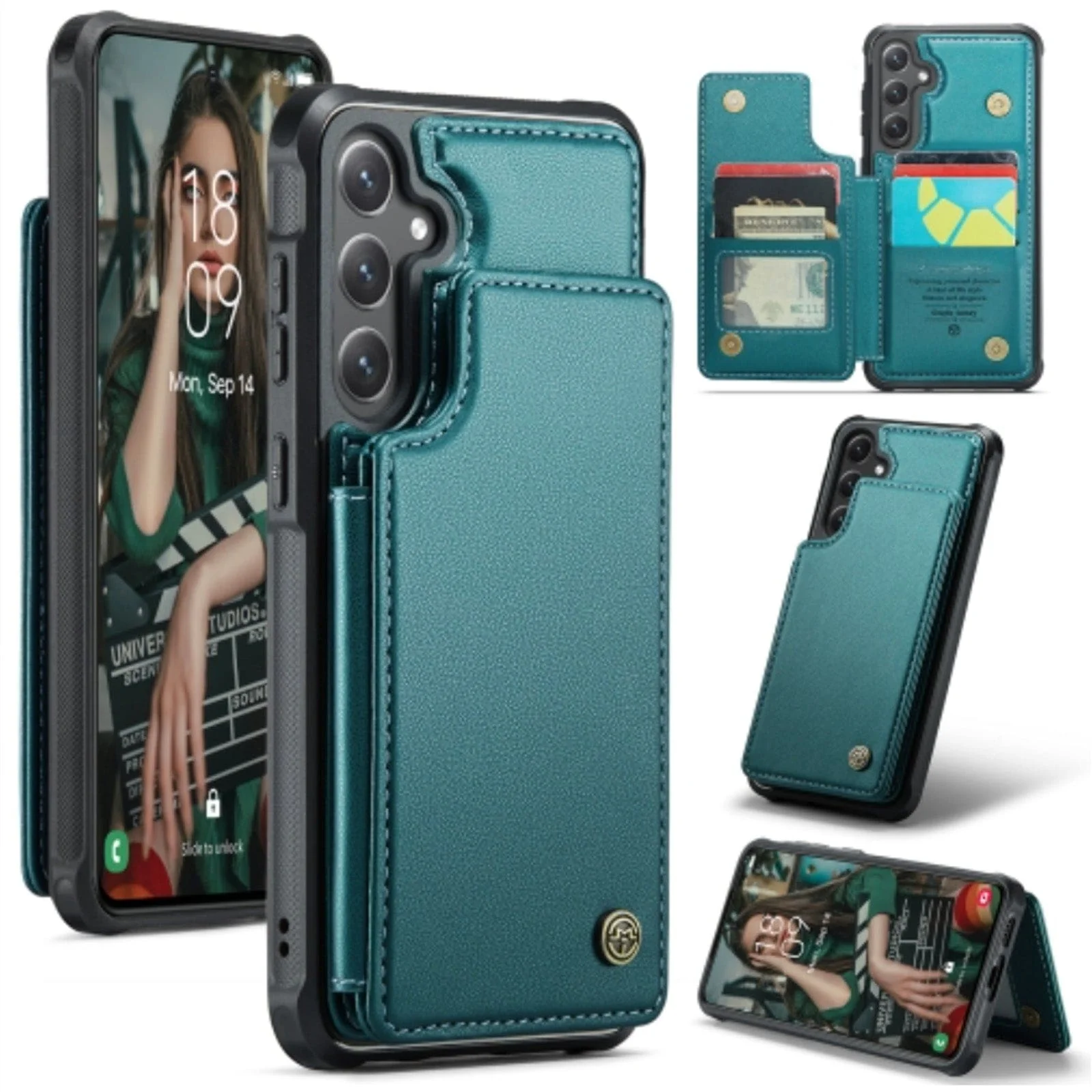 Samsung Galaxy S24+ / S25+ CaseMe C22 Rear Wallet Cover with Card Slots - Image 9