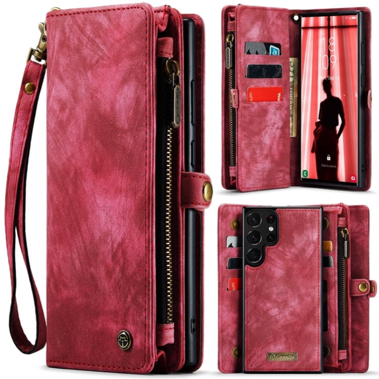 Samsung Galaxy S24 Ultra 5G CaseMe 008 2-In-1 Wallet with Detachable Cover, 8 Card Slots + Zip Pocket - Image 7