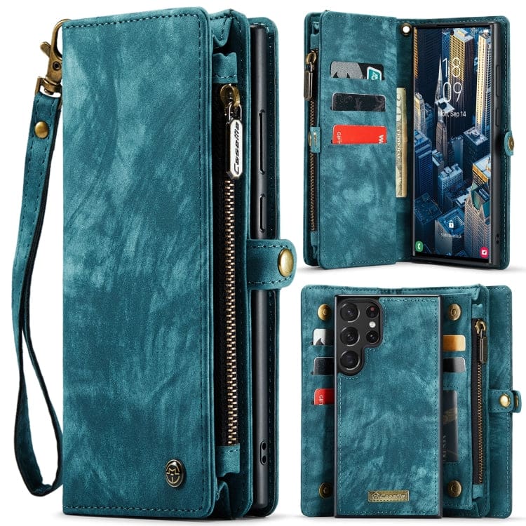 Samsung Galaxy S24 Ultra 5G CaseMe 008 2-In-1 Wallet with Detachable Cover, 8 Card Slots + Zip Pocket - Image 8