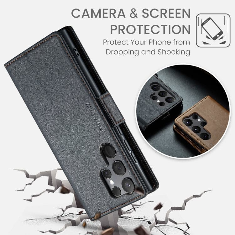 Samsung Galaxy S24 Ultra CaseMe 023 Wallet Flip Cover, RFID Protection, Card Holder - Image 6