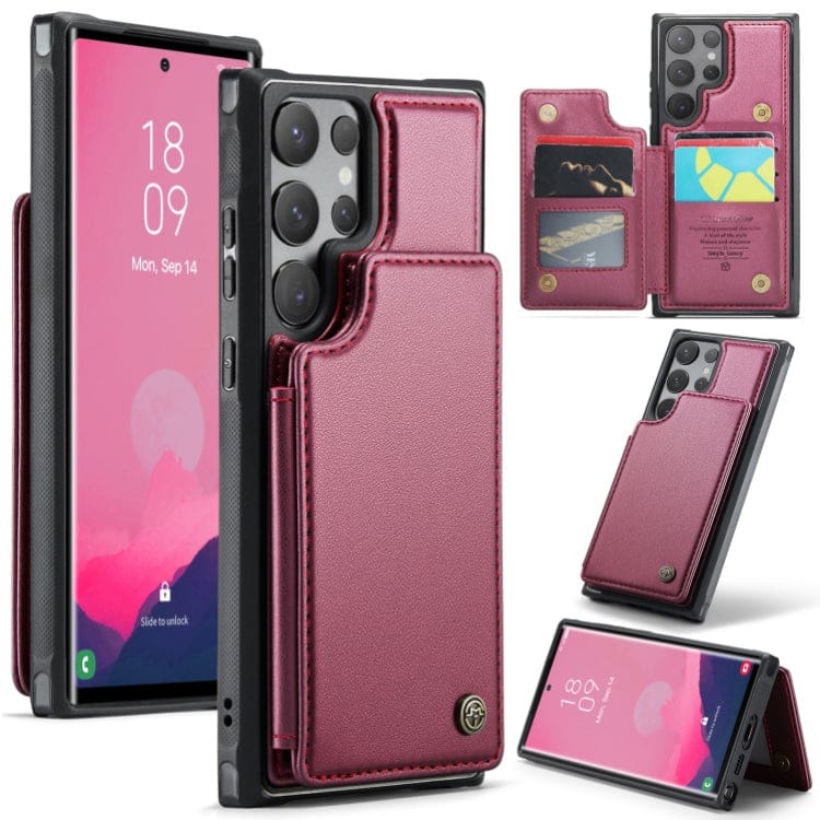 Samsung Galaxy S24 Ultra CaseMe C22 Rear Wallet Cover with Card Slots - Image 11