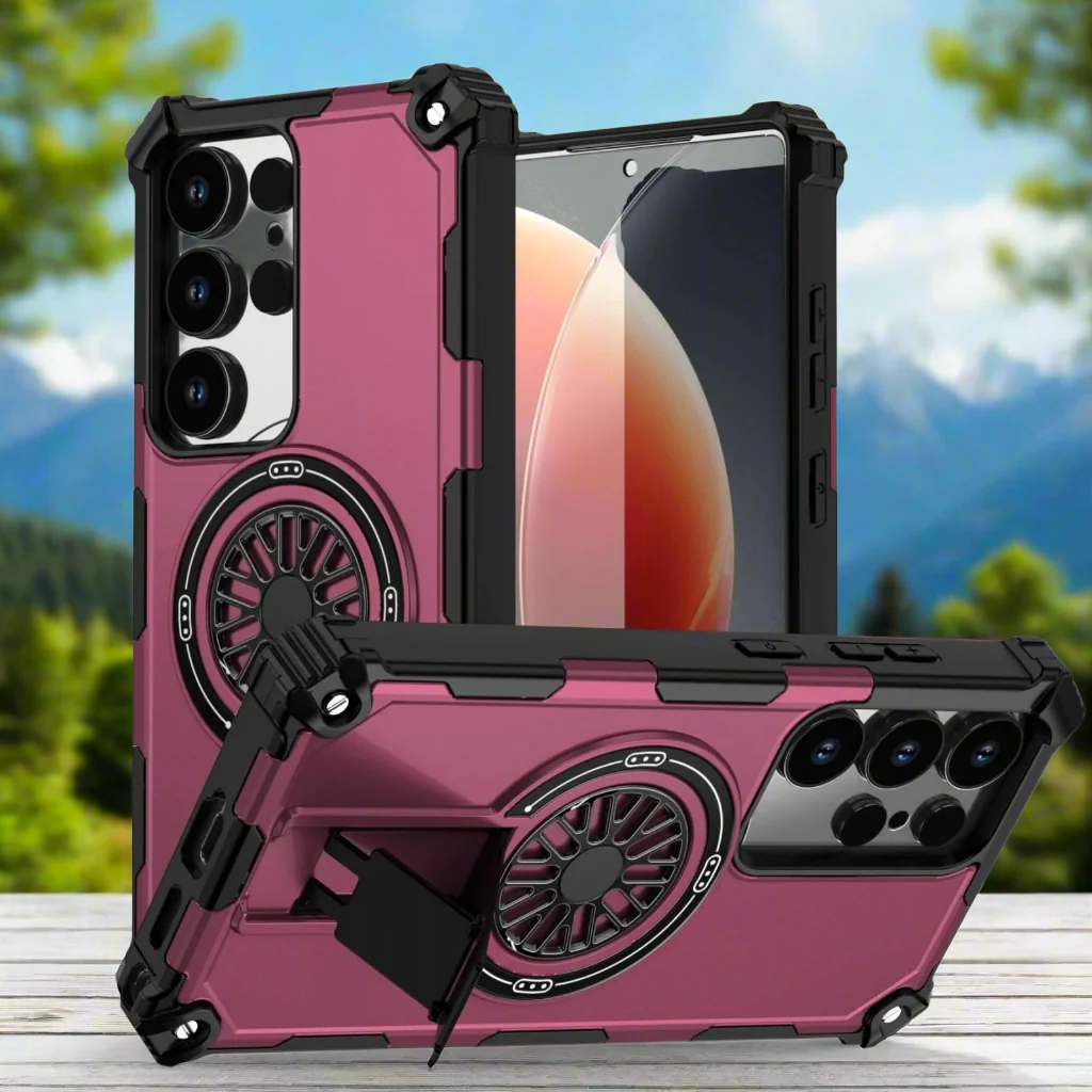 Samsung Galaxy S24 Ultra Rugged Magsafe Fidget Ring Armor Cover - Image 9