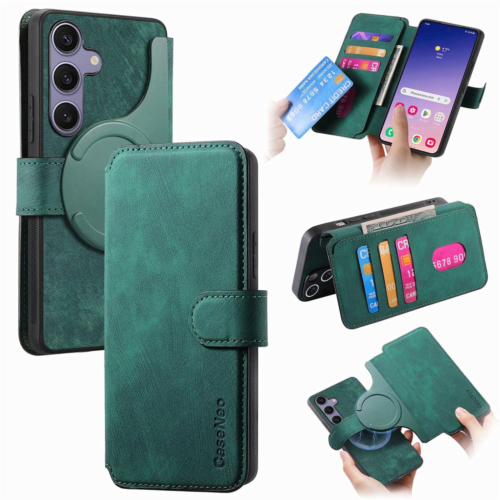 Samsung Galaxy S25 FE CaseNeo MW-03 2-in-1 Detachable Flip Cover Wallet