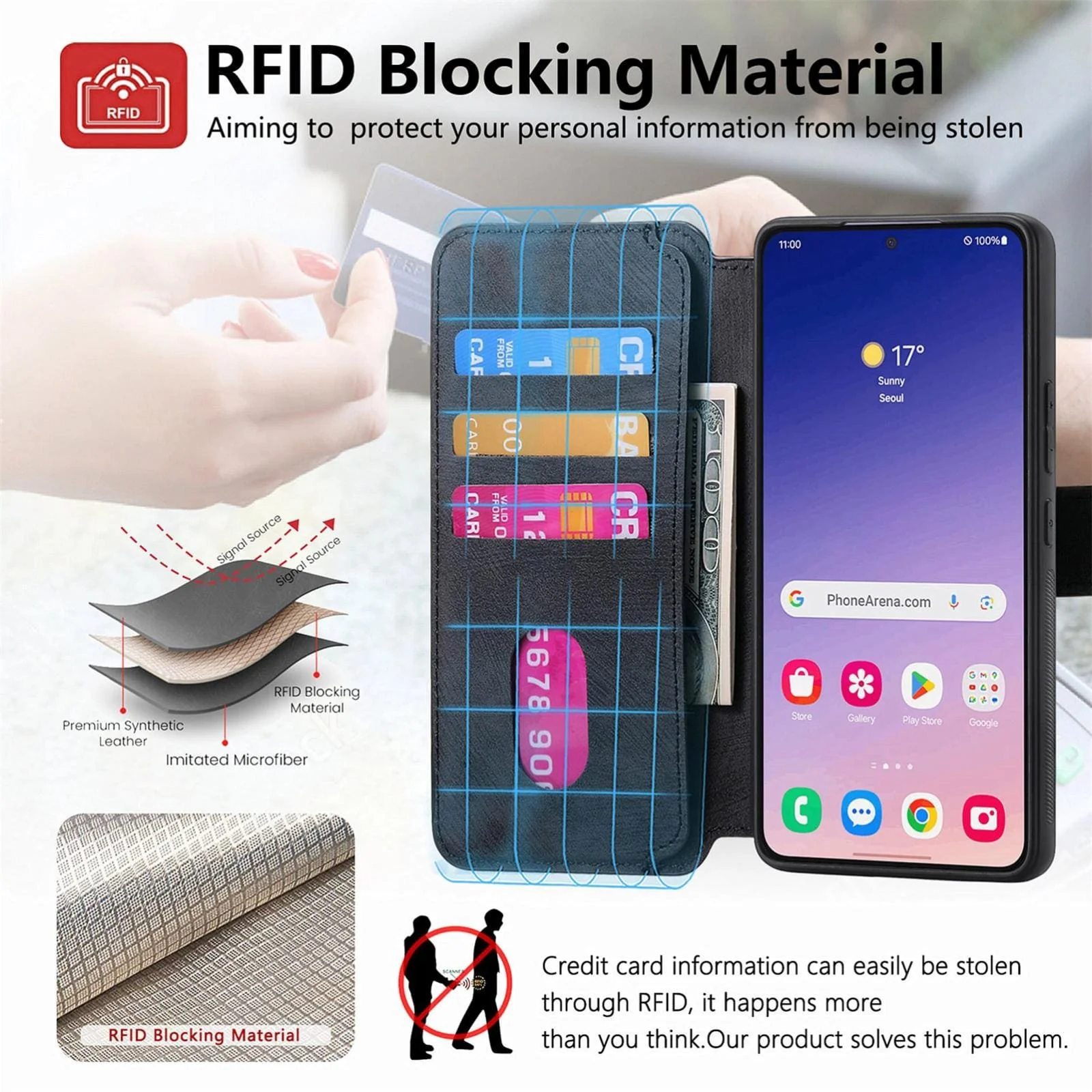 Samsung Galaxy S25 FE CaseNeo MW-03 2-in-1 Detachable Flip Cover Wallet - Image 5