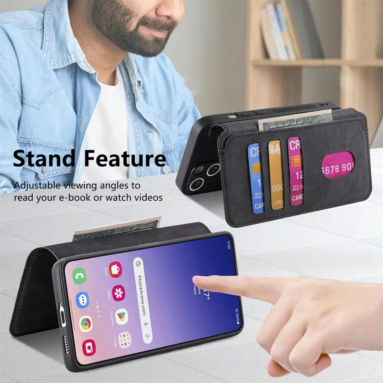Samsung Galaxy S25 FE CaseNeo MW-03 2-in-1 Detachable Flip Cover Wallet - Image 6